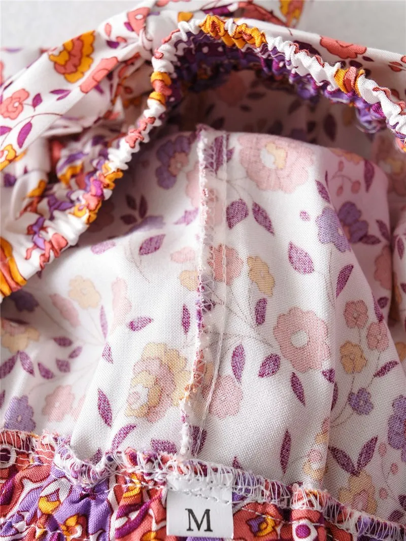 EVA Floral Bohemian Drawstring Pants and Top Set