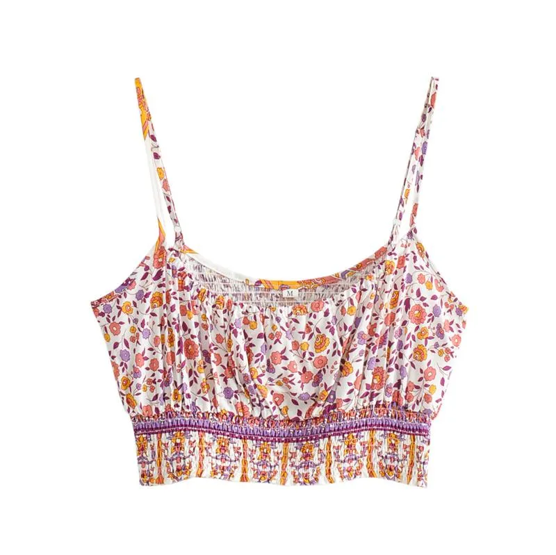 EVA Floral Bohemian Drawstring Pants and Top Set