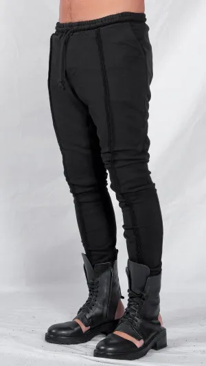 Exposed Front Stitch Slim Pants