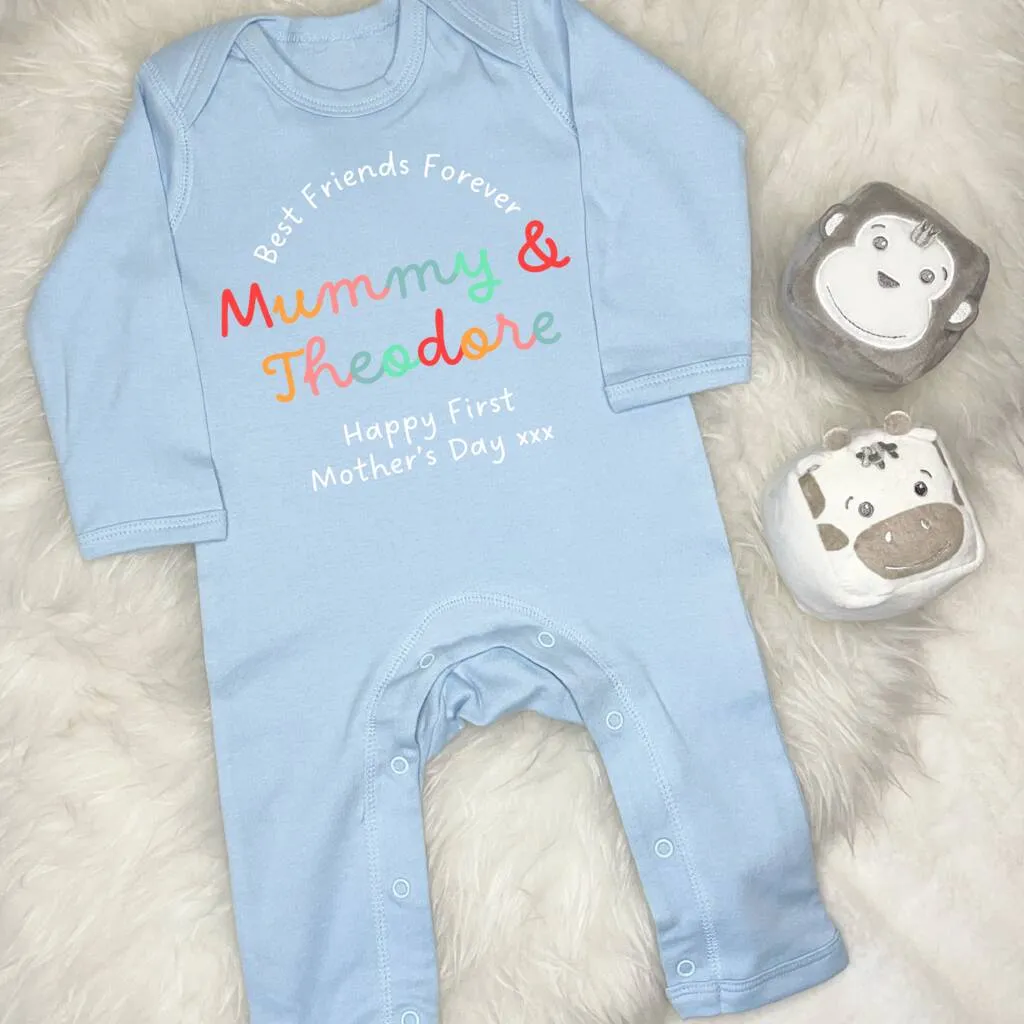 First Mother's Day Best Friends Forever Personalised Babygrow