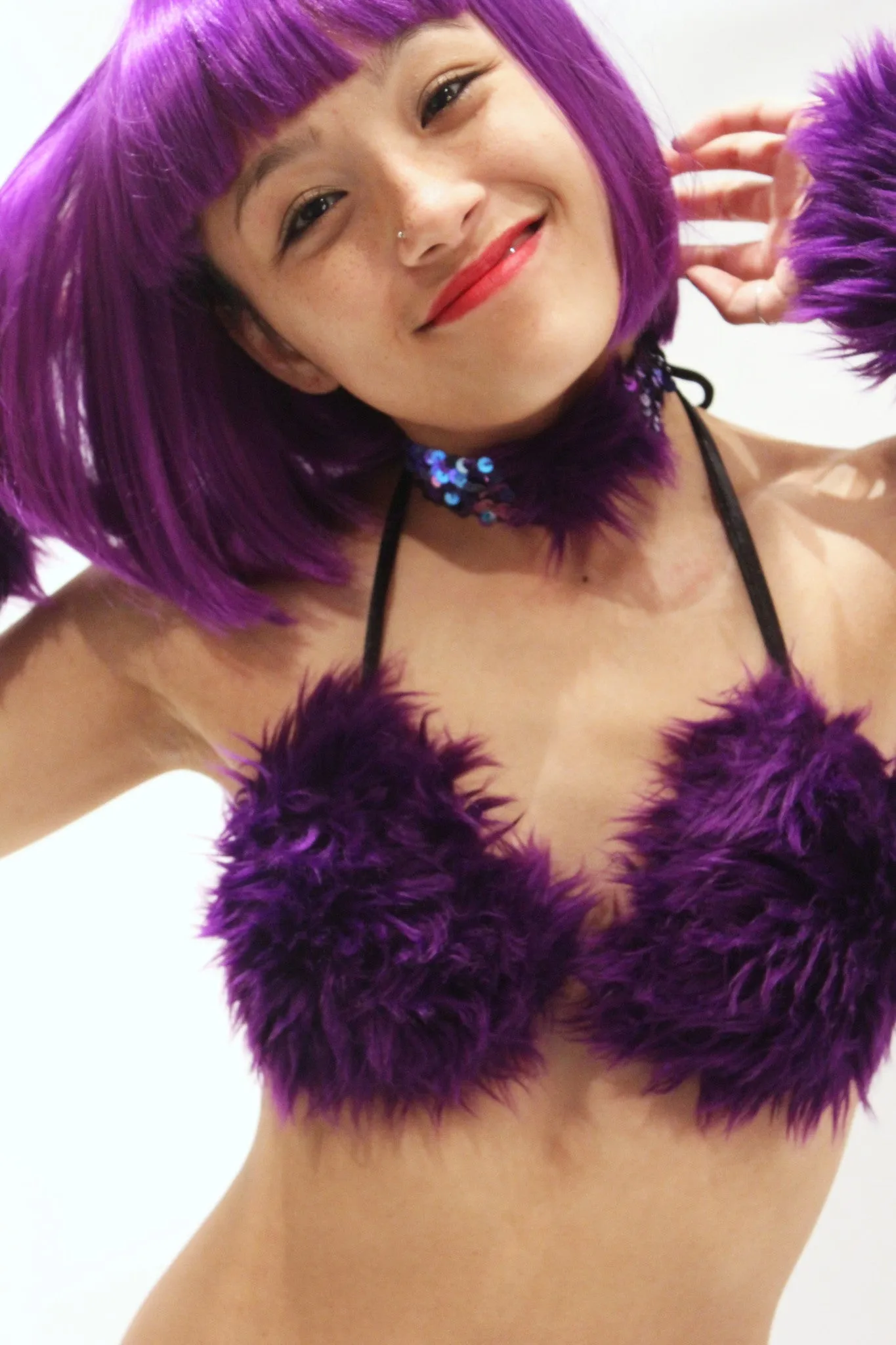 Fur Bikini Top