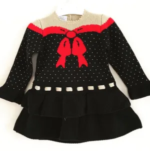 Girls Festive Knitted Dress