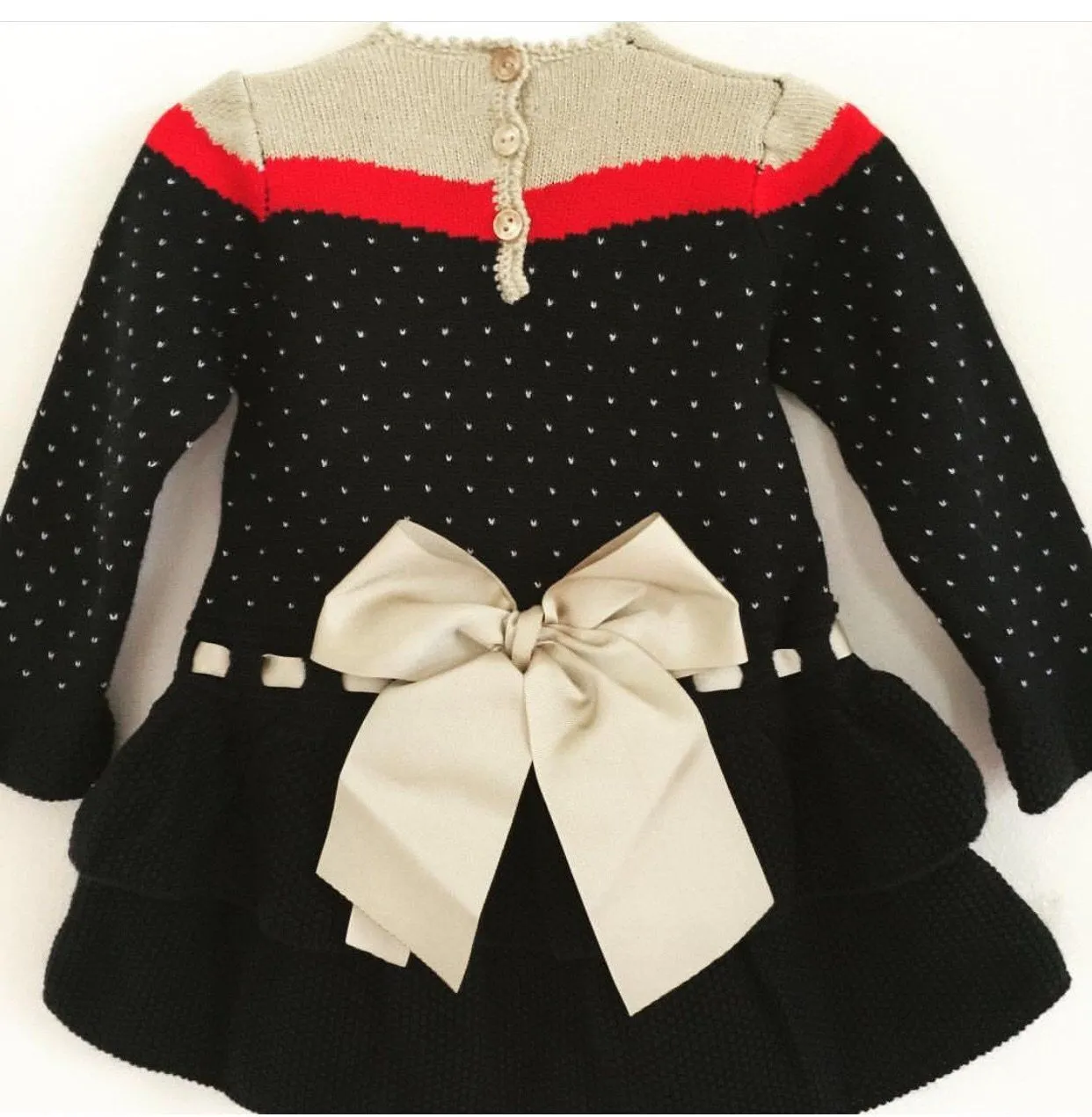 Girls Festive Knitted Dress