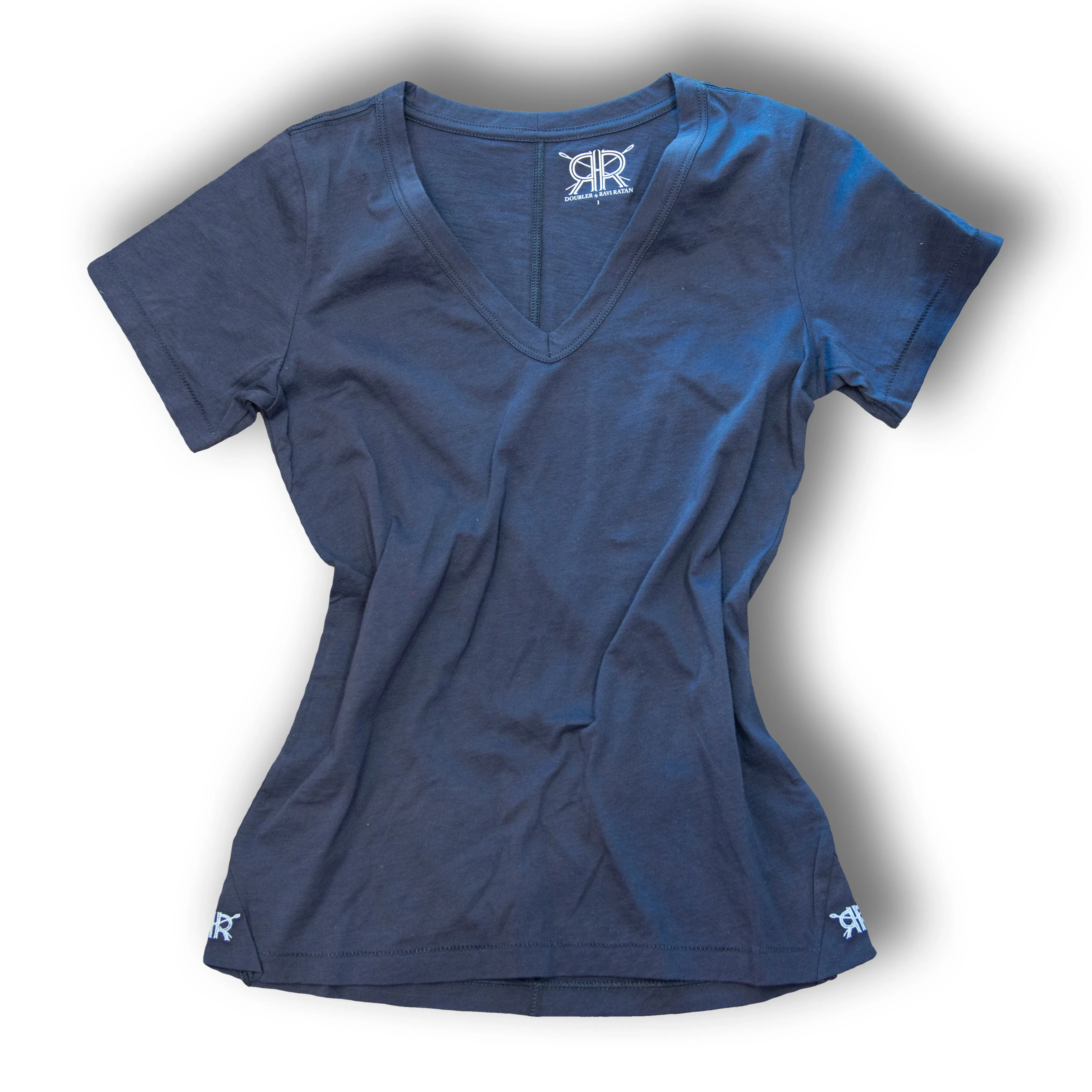 Graphite Pima Cotton V Neck T Shirt