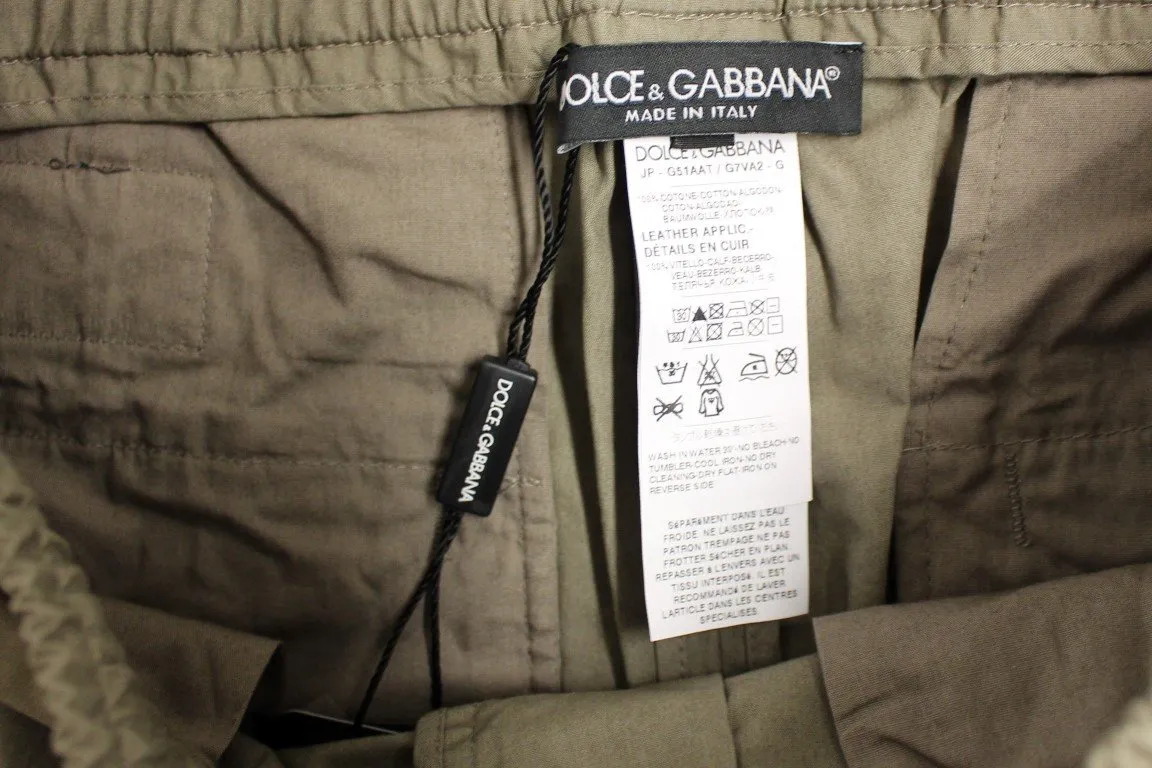 Gray Regular Fit Cotton Pants