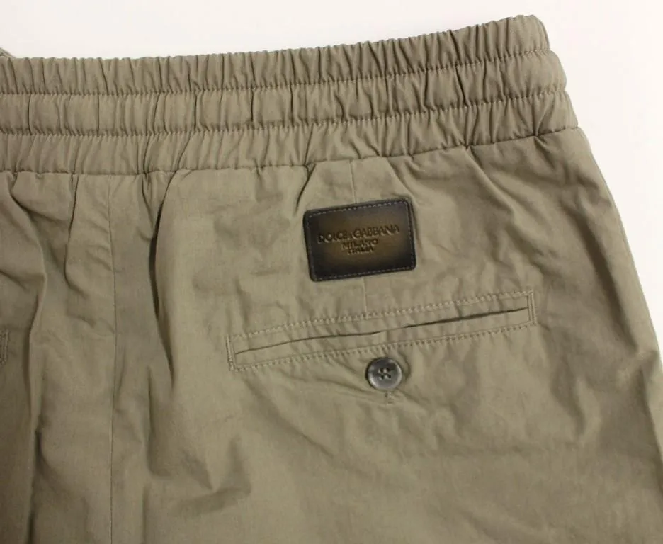 Gray Regular Fit Cotton Pants