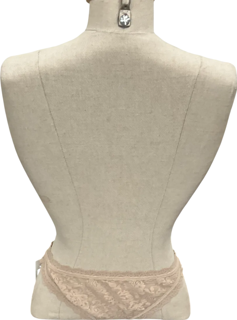 Hanky Panky Nude Lace Brazilian “No VPL” Bikini Knickers UK XS