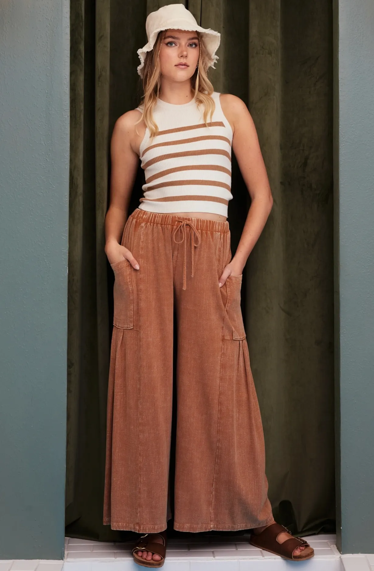 Harmony Mineral Wash Pants - Two colors