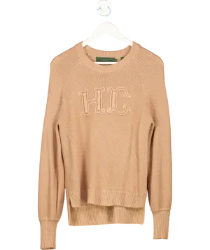 Holland Cooper Brown Hc Embellished Jumper UK XS