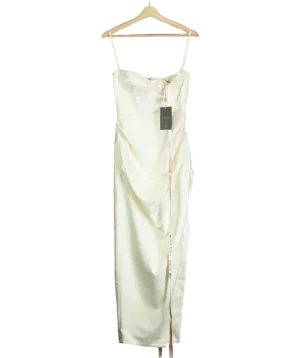 House of CB Cream Ivory Satin Corset Dress UK S