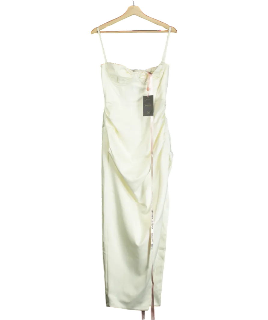 House of CB Cream Ivory Satin Corset Dress UK S