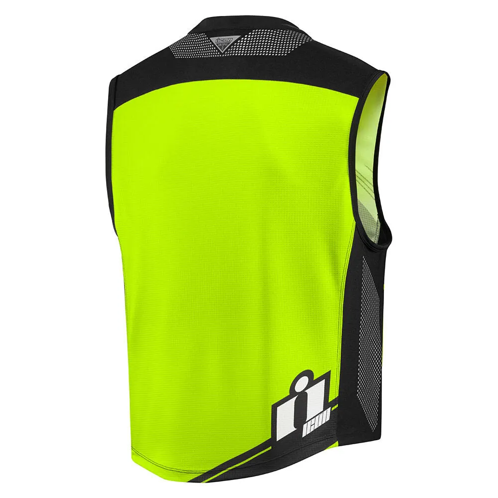 Icon Mil-Spec 2 Mens Motorcycle Textile Safety Vest - Hi-Viz Yellow