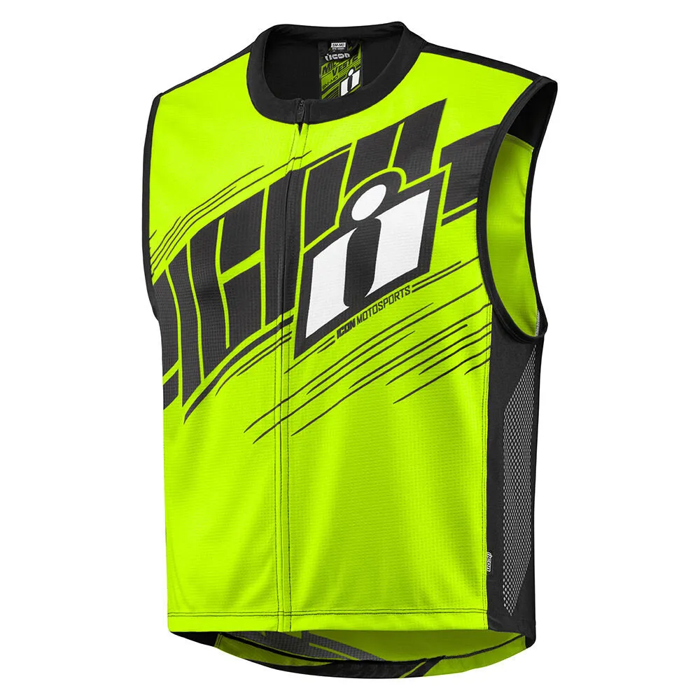 Icon Mil-Spec 2 Mens Motorcycle Textile Safety Vest - Hi-Viz Yellow