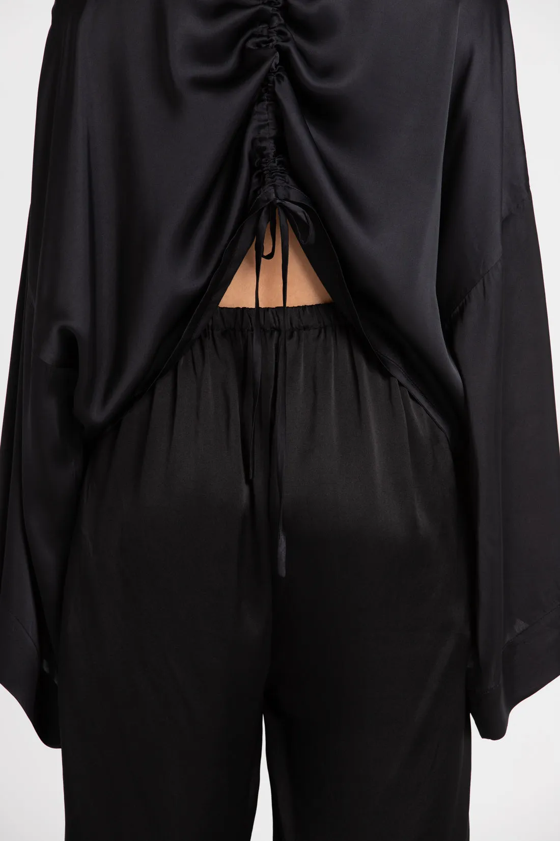 Ida Silk Pant Black