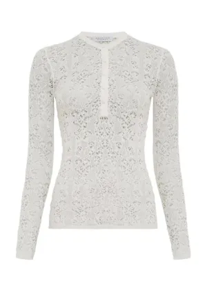 Ithaca Sweater in Ivory Wool Silk