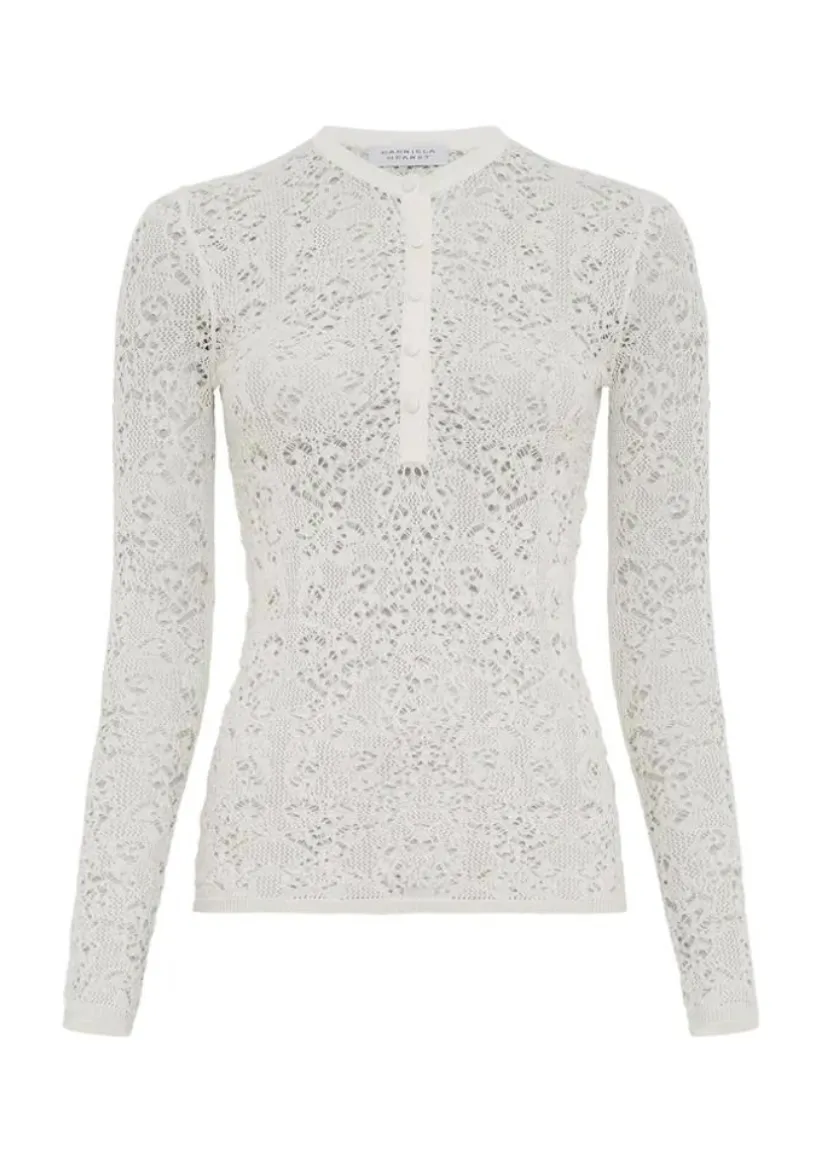 Ithaca Sweater in Ivory Wool Silk