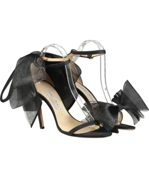 Jimmy Choo Black Averly 100 Bow-trimmed Pumps UK 7 EU 40 👠
