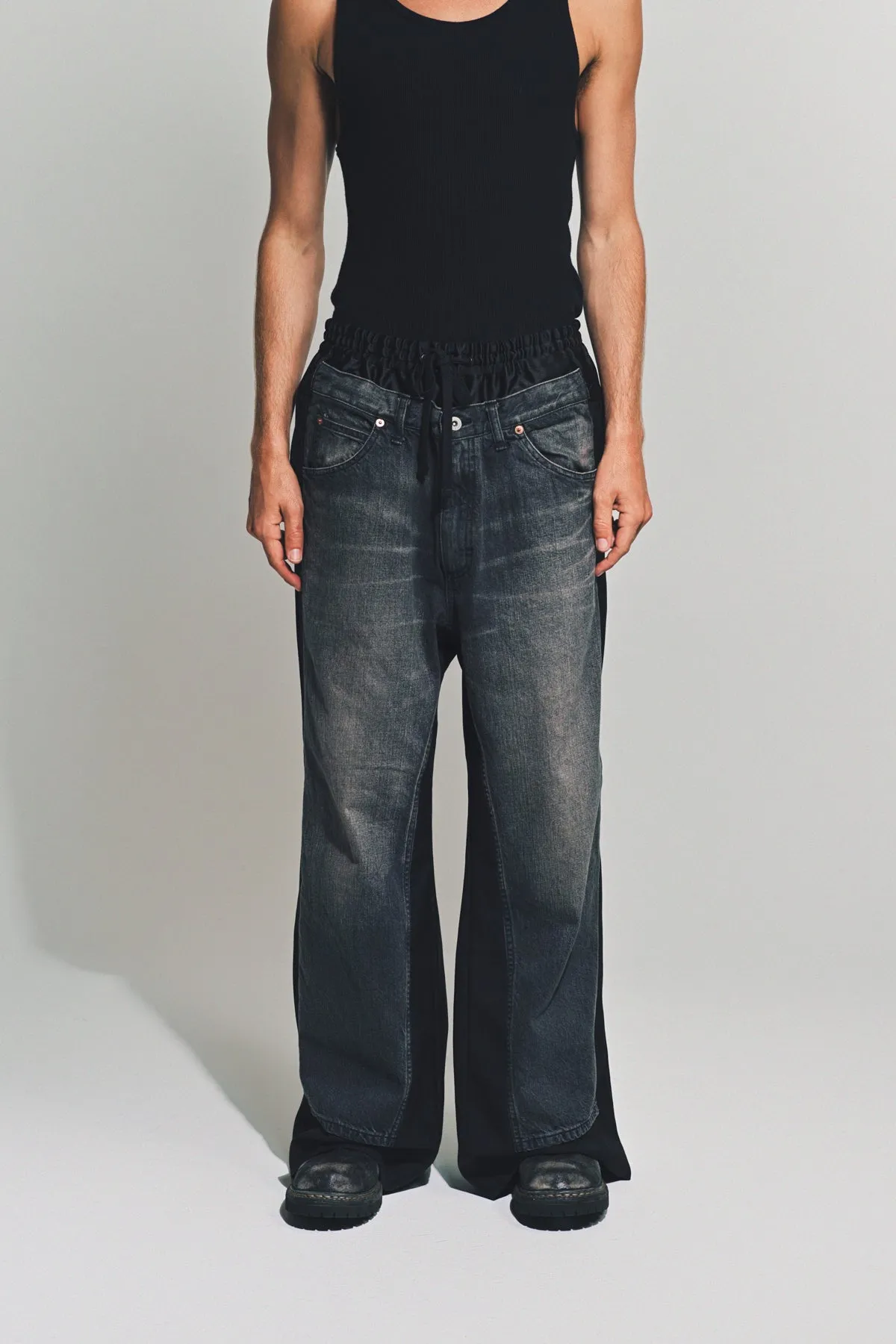 JUNYA WATANABE | DENIM POLYESTER DOUBLE PANTS