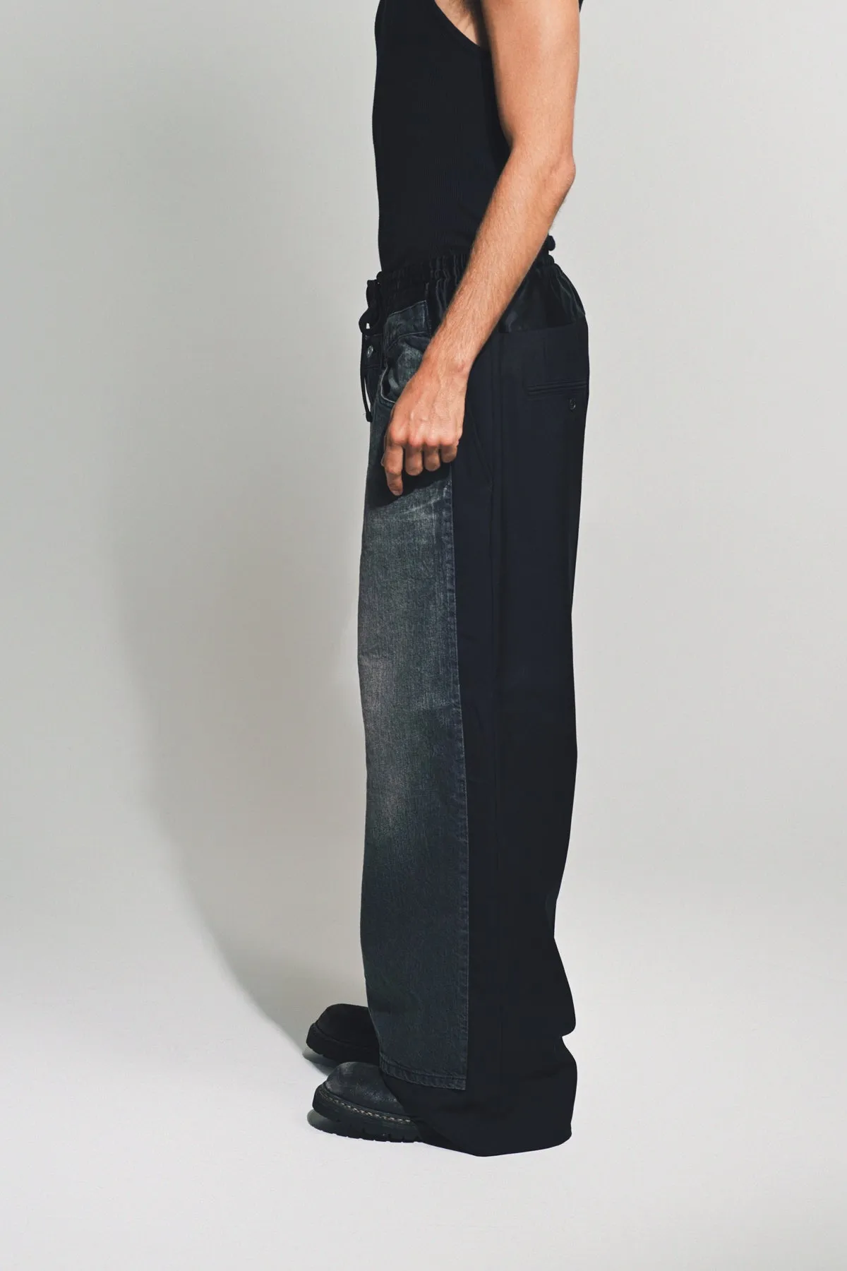 JUNYA WATANABE | DENIM POLYESTER DOUBLE PANTS