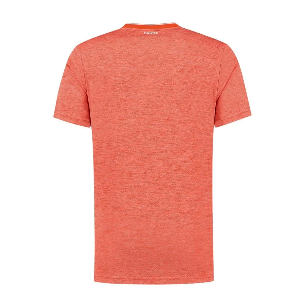 K-Swiss Hypercourt Double Crew Mens T-Shirt - Spicy Orange