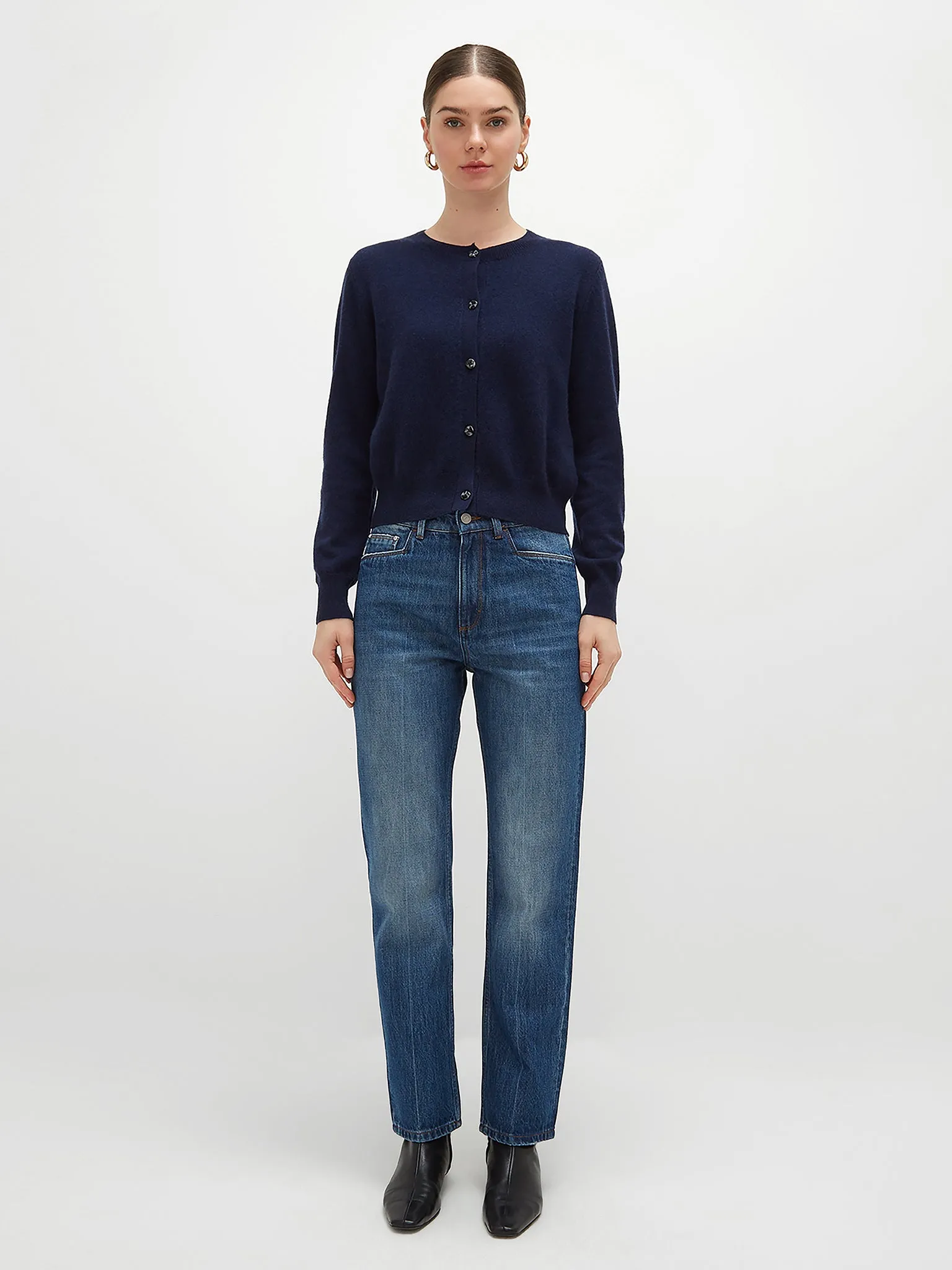 Kate Cashmere Cardigan - Dark Blue
