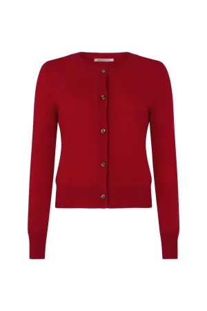 Kate Cashmere Cardigan - Red