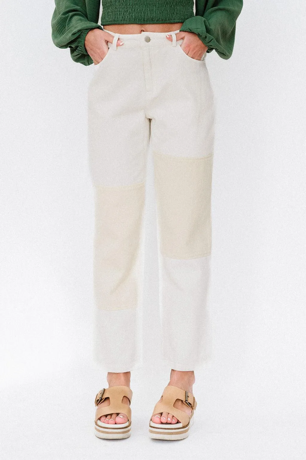 Kirsten Color Block Twill Pants