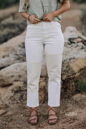 Kirsten Color Block Twill Pants
