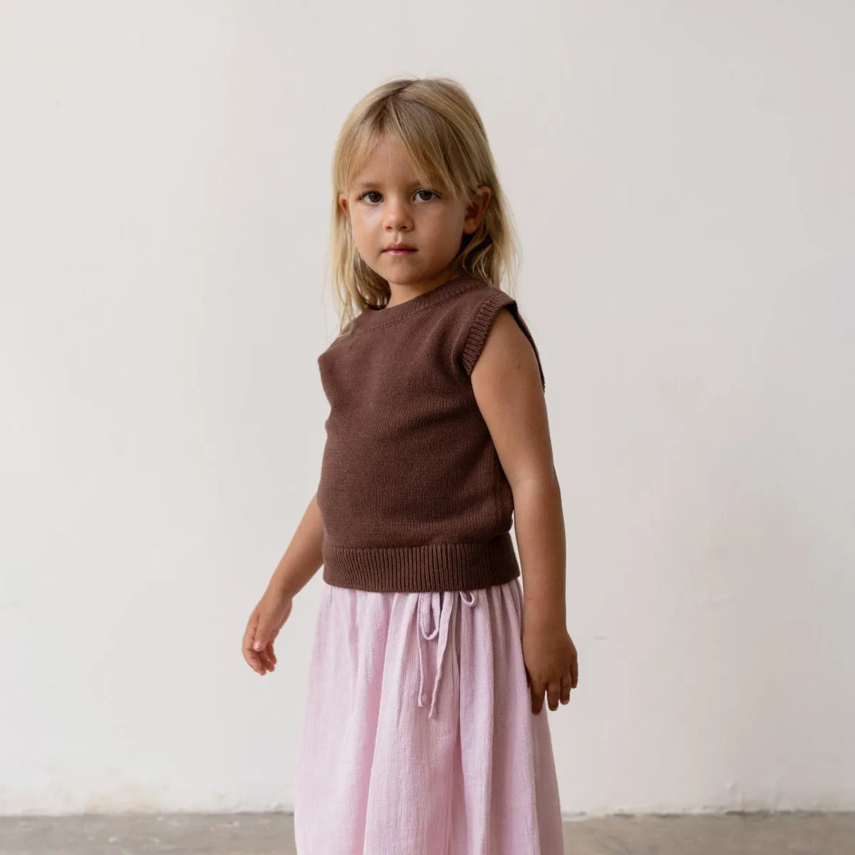 Knit Vest - Cocoa