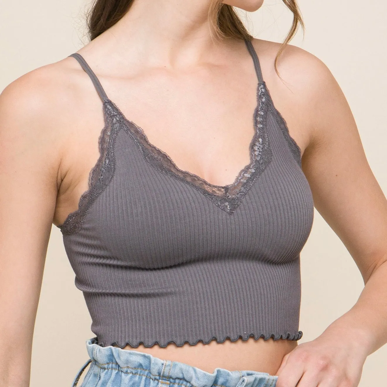 LACE GREY CAMI