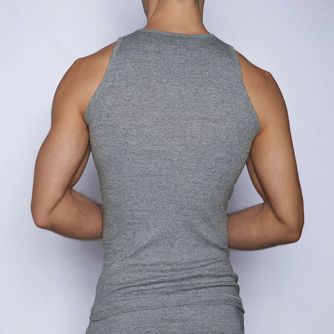 Layers Classic Ribbed Fitted Tank Grey Heather