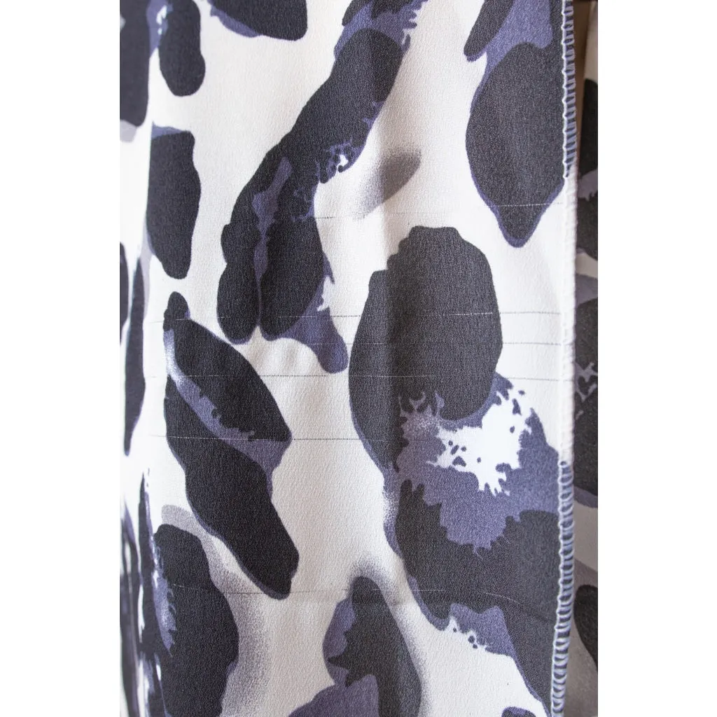 Leopard Print Gray Kimono Vest