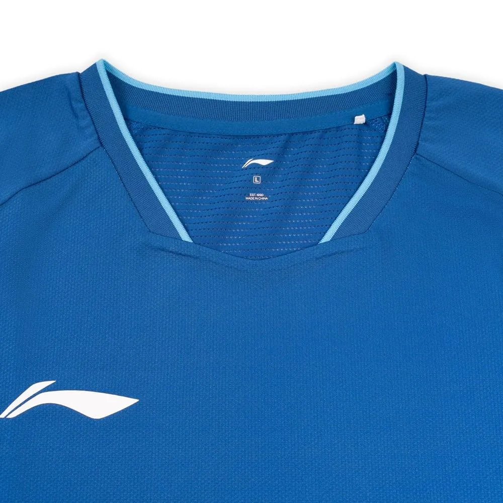 Li-Ning Diamond Gradient Mens Badminton T-Shirt - Dark Blue