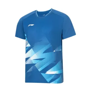 Li-Ning Diamond Gradient Mens Badminton T-Shirt - Dark Blue