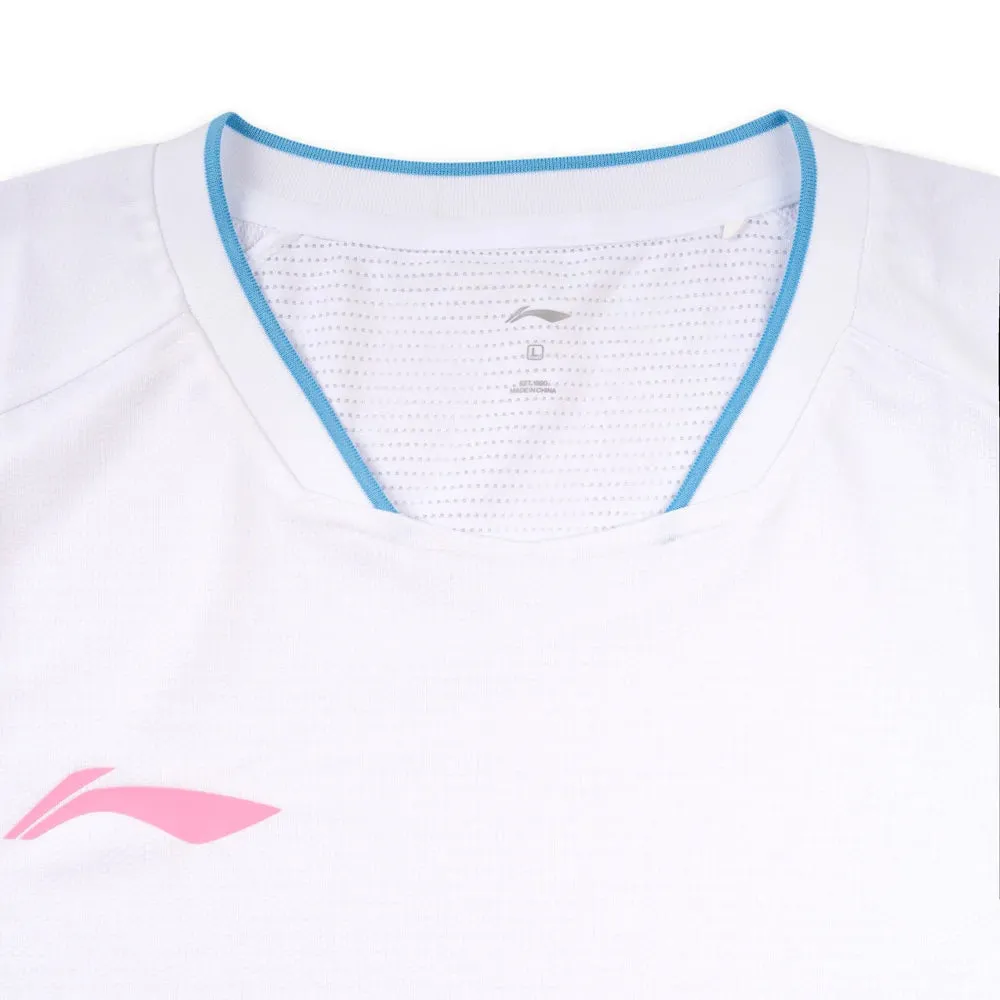 Li-Ning Diamond Gradient Mens Badminton T-Shirt - White