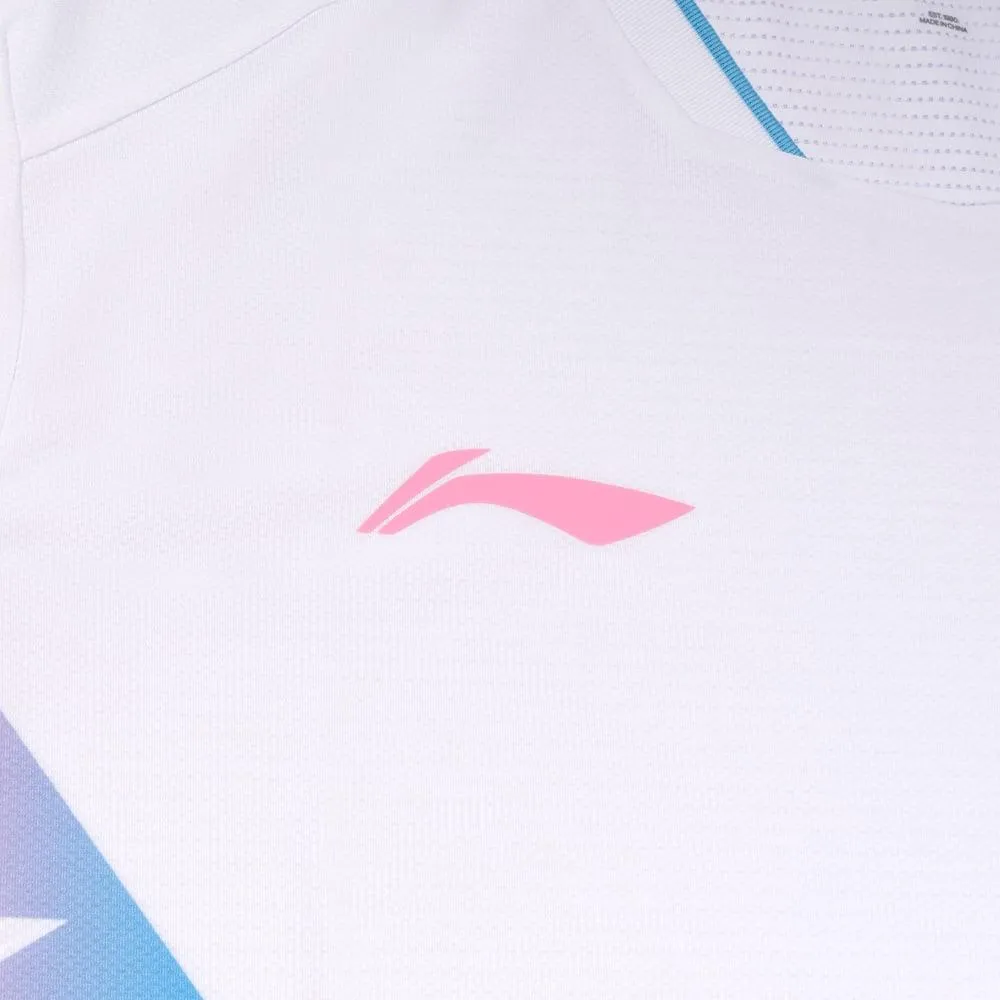 Li-Ning Diamond Gradient Mens Badminton T-Shirt - White