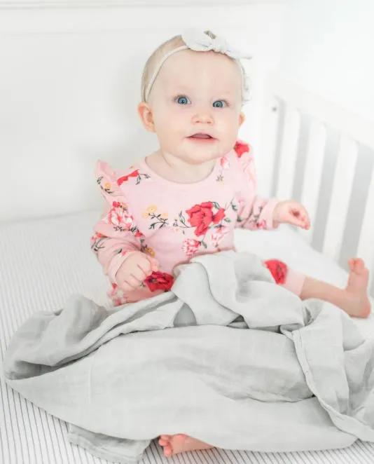 Light Grey - Ultra Soft 100% Bamboo Muslin Swaddle