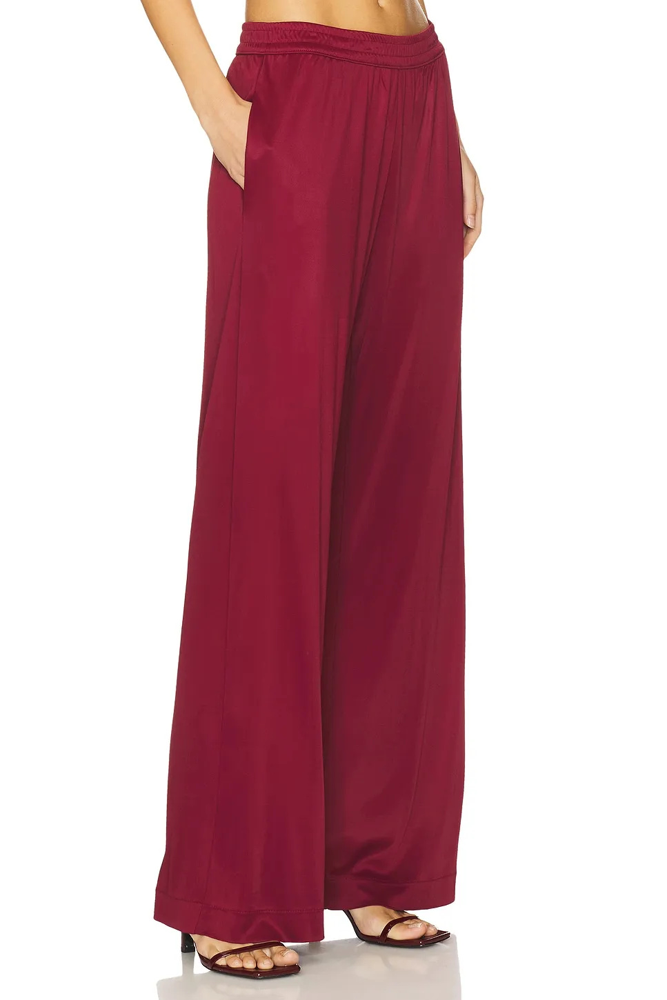 Liquid Jersey Resort Pant in Ruby
