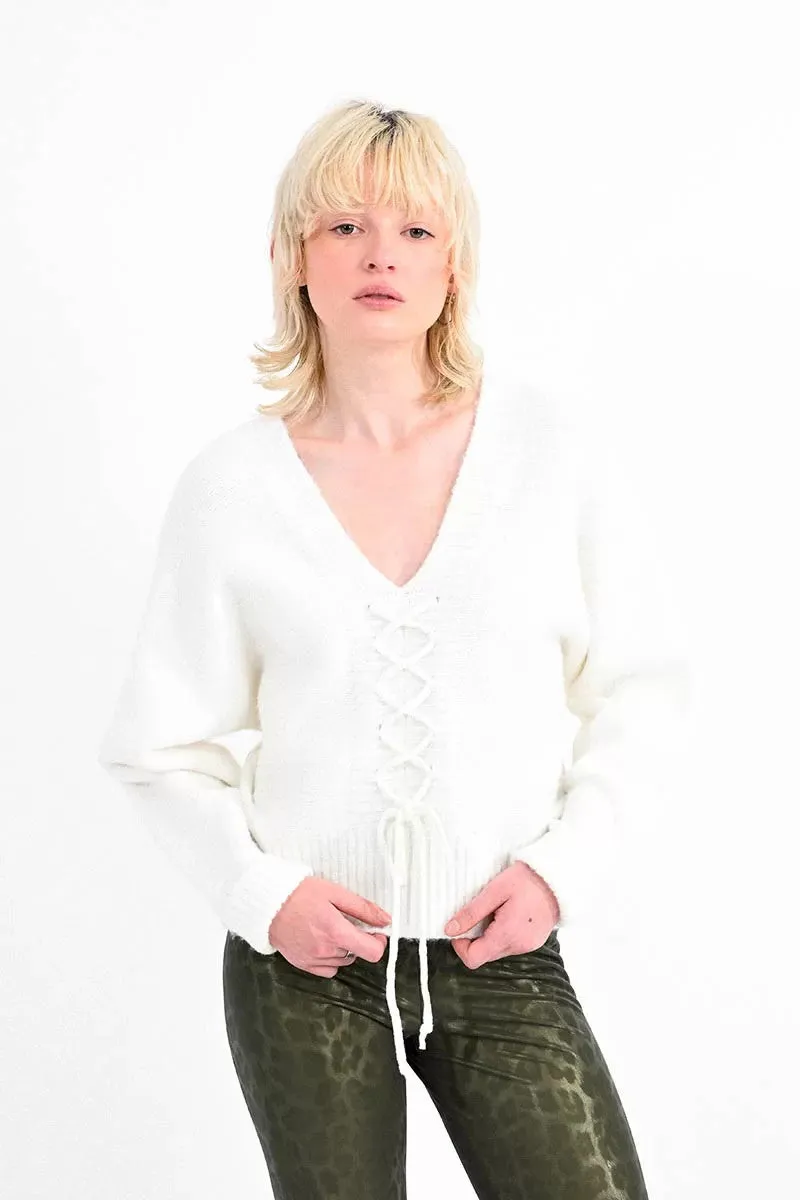 Lottie Lace Up Sweater