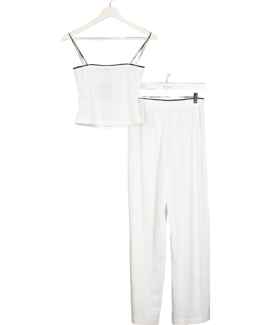 Lounge Underwear White Pointelle Pyjama Set UK S