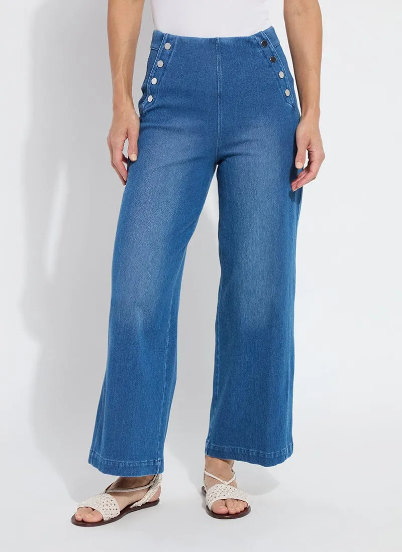 Mallory Sailor Hi Waist Wide Leg Denim (28" Inseam)