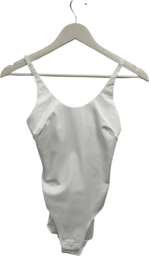 M&S White Lace Trimmed Bodysuit UK 8