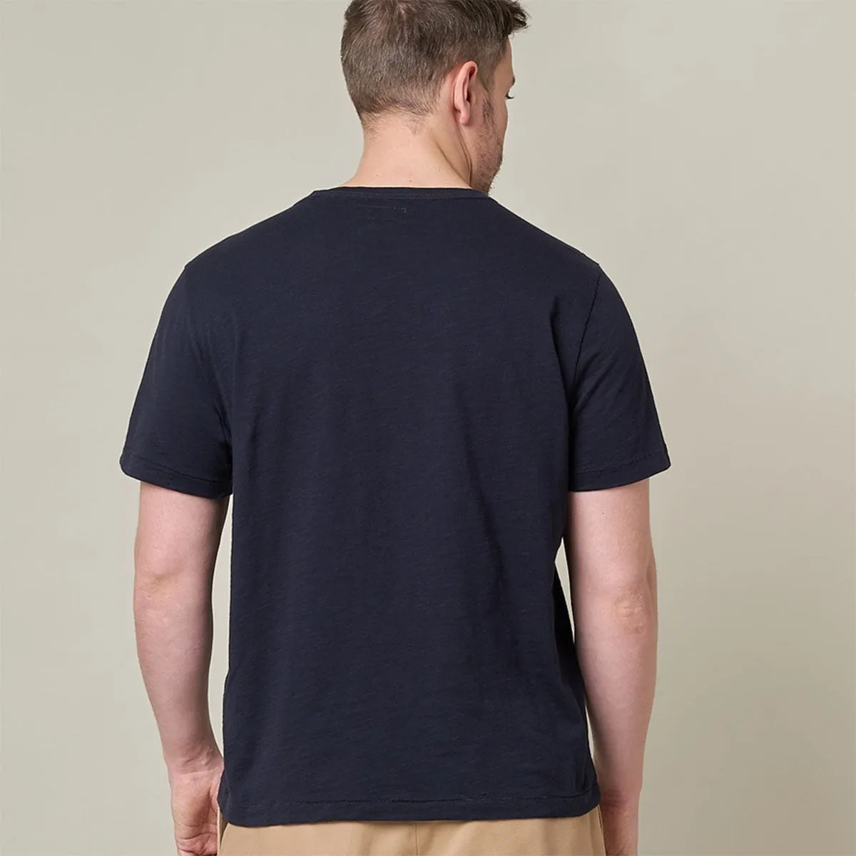 Merz b. Schwanen SCT04 Unisex Pima Cotton T-Shirt Dark Navy