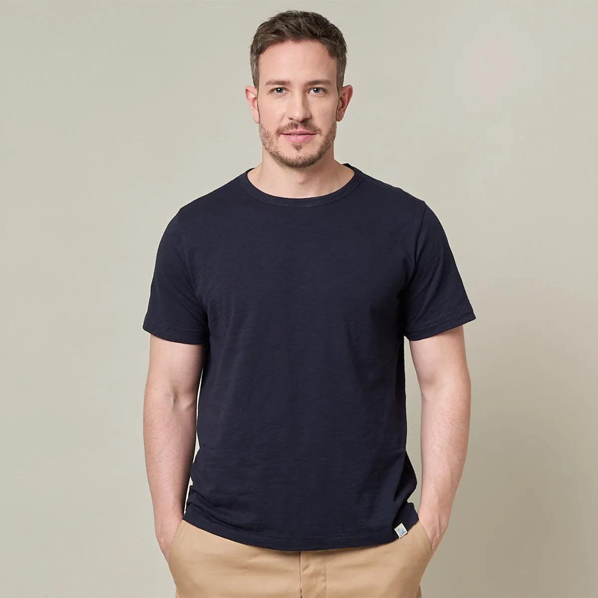 Merz b. Schwanen SCT04 Unisex Pima Cotton T-Shirt Dark Navy