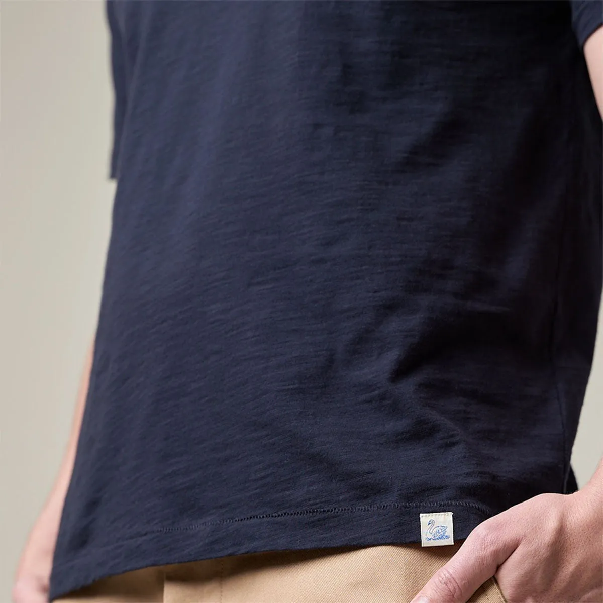 Merz b. Schwanen SCT04 Unisex Pima Cotton T-Shirt Dark Navy