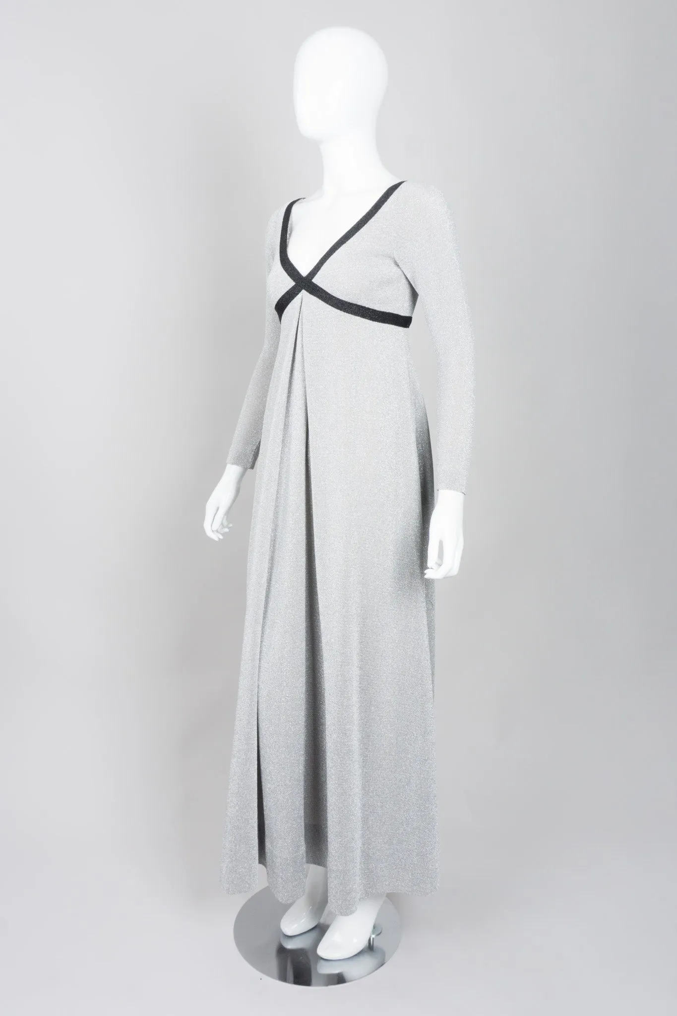 Metallic Lamé Cross My Heart Dress