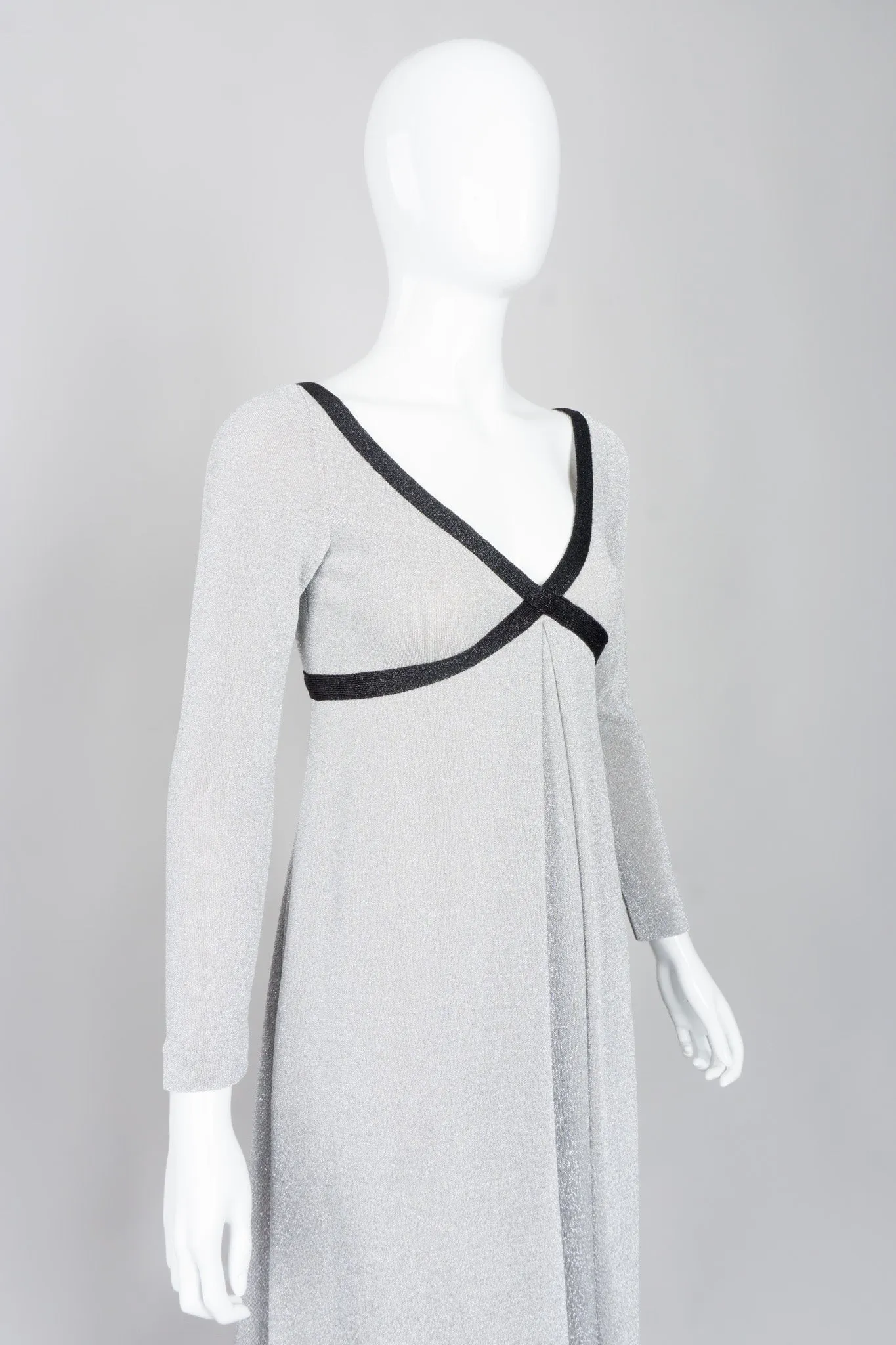 Metallic Lamé Cross My Heart Dress