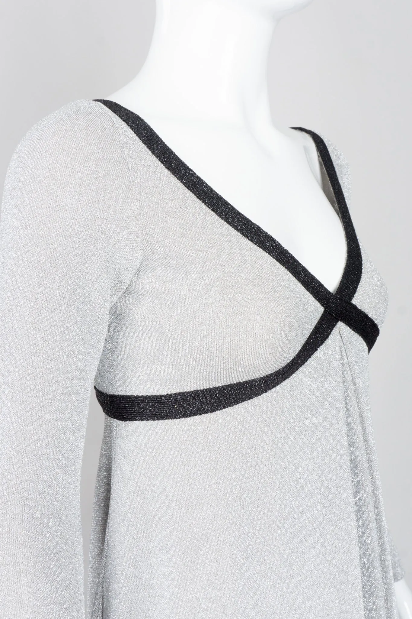 Metallic Lamé Cross My Heart Dress