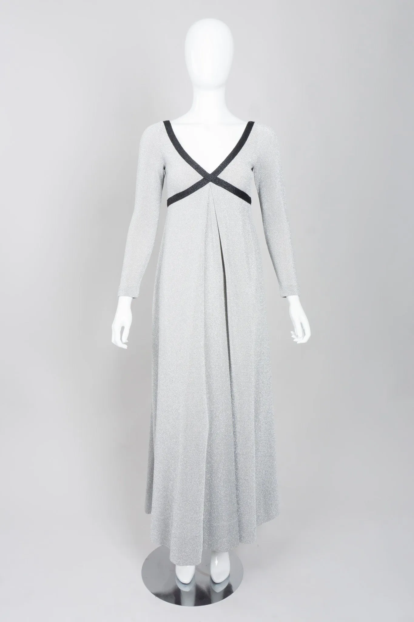 Metallic Lamé Cross My Heart Dress