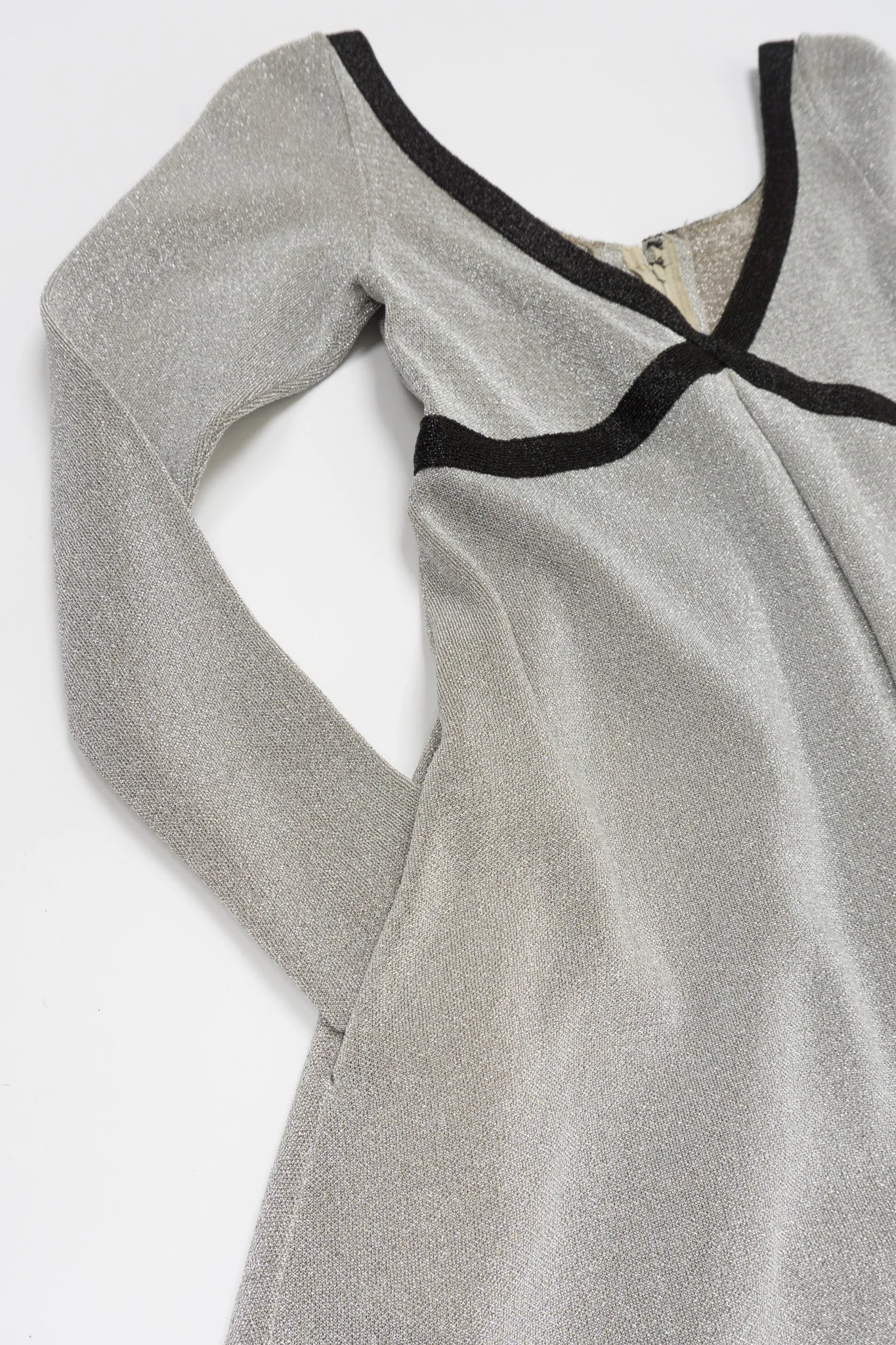 Metallic Lamé Cross My Heart Dress